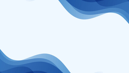 Smooth blue abstract flow background frame for poster, banner, presentation background