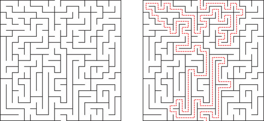 Complex Maze Puzzle Solution Pathfinding, Labyrinth, Game, Challenge, Logic, Brain Teaser, Problem S