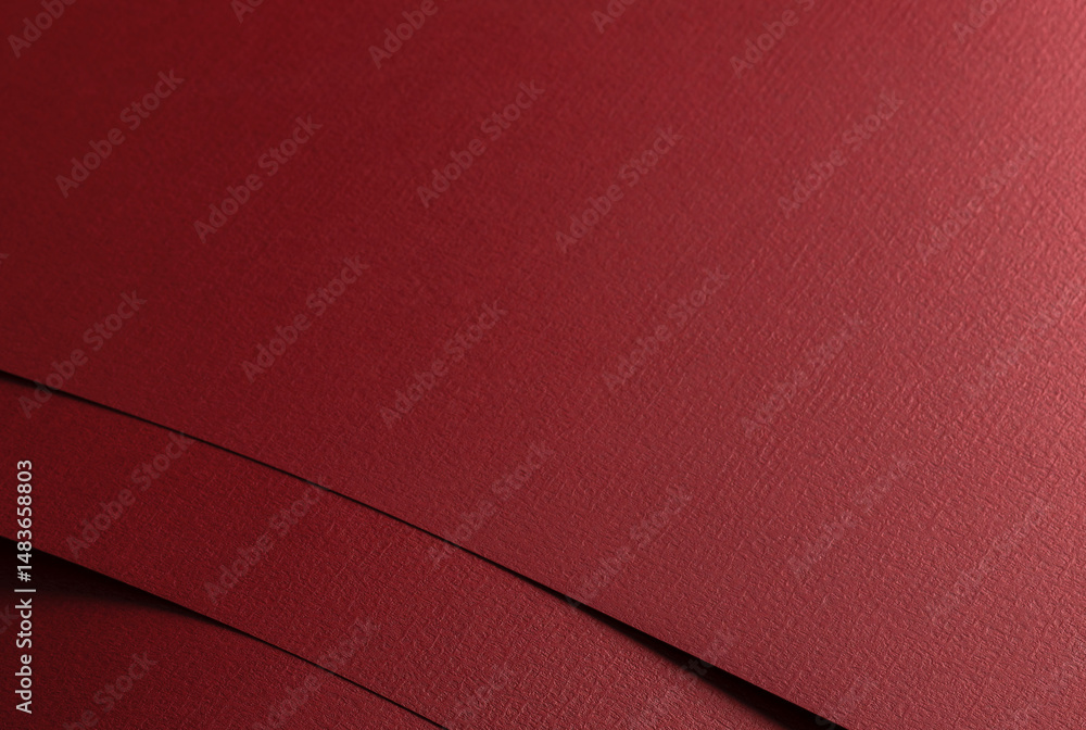 Poster dark burgundy matte paper texture with a sleek, modern finish, featuring simple geometric lines and