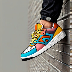 color sports Shoes, snekaers Line Drawing Outline Icon