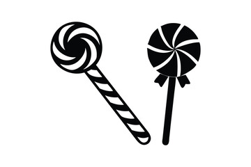 Christmas Candy Cane and Lollipop Vector Design for Festive Holiday Sweet Treat Illustration
