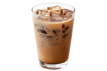 Isolated Glass of Iced Coffee