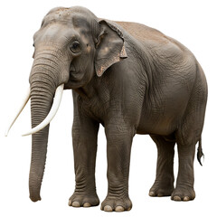 Obraz premium Adult Asian Elephant Standing Isolated On Transparent Background