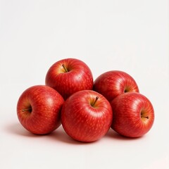 red apples on white background