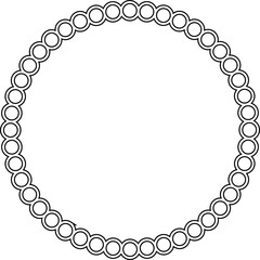 Structured layout composed of circles arranged in an H-shaped frame with balanced symmetry and central alignment.