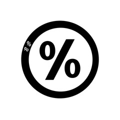 percentage sign in circle icon on white background.svg