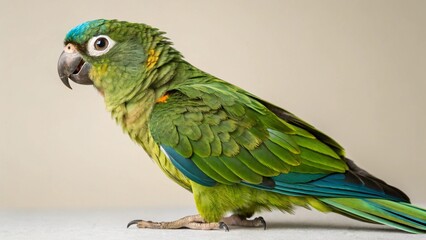 Conure on studio background
