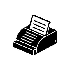 receipt printer icon on white background