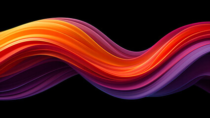 Abstract flowing colorful wave graphic design in vibrant orange red and purple tones