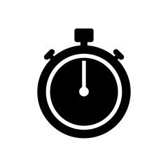 stopwatch timer icon on white background  