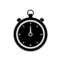 stopwatch timer icon on white background  .svg