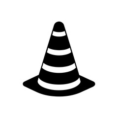 traffic cone on white background 