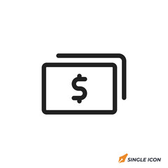 money icon vector illustration. money symbol isolated on white background