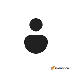 user icon vector illustration. user symbol isolated on white background