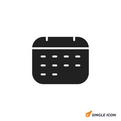 calendar icon vector illustration. calendar symbol isolated on white background