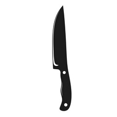 Obraz premium Black Knife Silhouette Vector Illustration