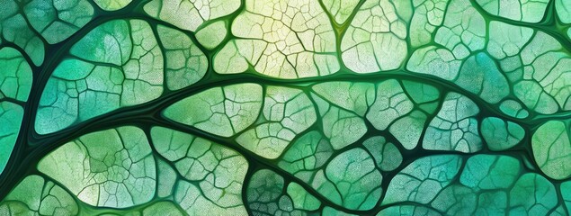 Intricate Green Veined Pattern