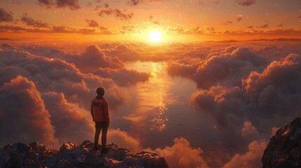 Obraz premium Drone like view over Titans lakes methane clouds Titan Cinematic sci fi tone Digital render Digital art