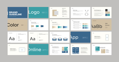 Brand guidelines design templates. Brand presentation Template Modern Brand Guidelines Template