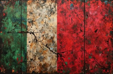 Grunge Italian Flag Background