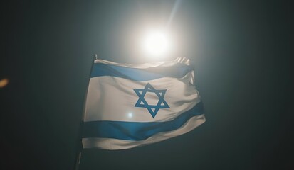 Israel Flag waving