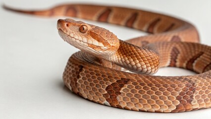 Obraz premium Copperhead on studio background 