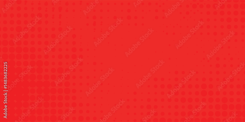 Poster abstract dots halftone red color pattern gradient texture with technology digital background. pop ar