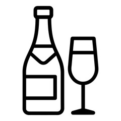Champagne icon on white background vector
Vector icon