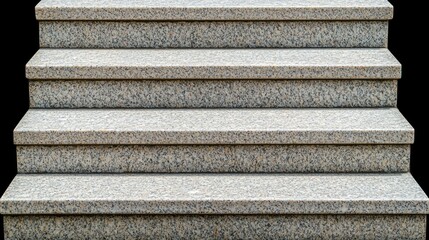 Gray stone steps against a black background