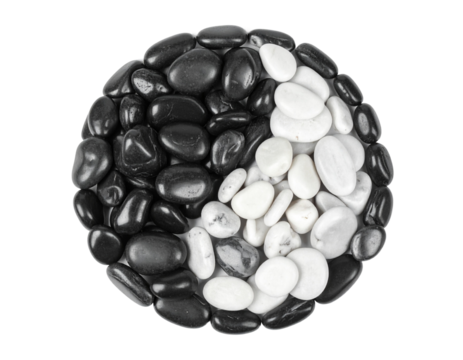 Yin and Yang Pebbles