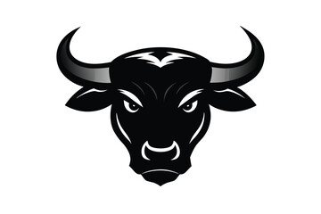 bull on white background