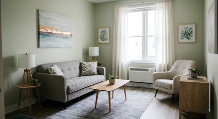 Therapist office with calm, inviting environment