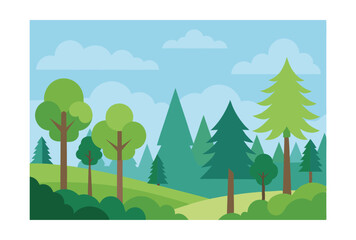 Obraz premium landscape with forest