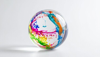 see through colorful spheres