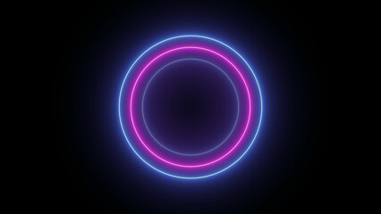 Technology neon radio waves signal icon illustration background. Audio Sound frequency signal icon background.