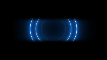 Technology neon radio waves signal icon illustration background. Audio Sound frequency signal icon background.
