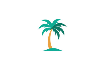 tropical island with palm trees