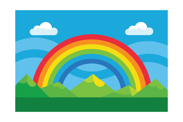 rainbow in the mountains