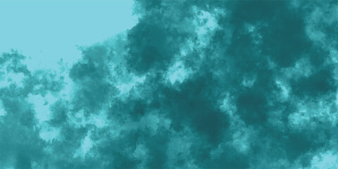 Aqua Smoke Rising in Wisps Across a Minimal Sky Scene

