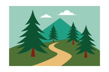 vector illustration of a winter landscape