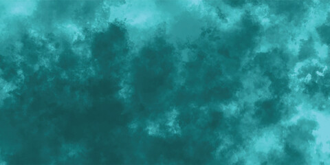 Turquoise-Tinted Smoke Cloud Gently Spreading Through Air

