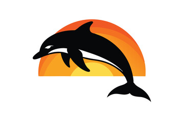 dolphin silhouette vector illustration