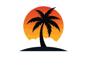 silhouette of palm tree