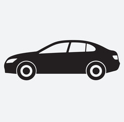 car side view logo silhouette vector art illustration, car silhouette vector