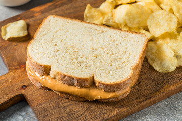 Homemade American Peanut Butter Sandwich