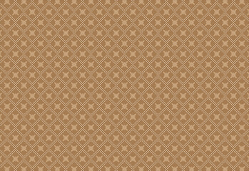 seamless pattern four petals flower with dot line browen with white background, fabric flower pattern,and paper pattern, seamless pattern vector.batik motive geometric 