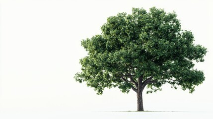 Obraz premium Embracing nature a majestic green tree in a tranquil landscape celebrating life and growth