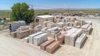 Stone blocks stacked