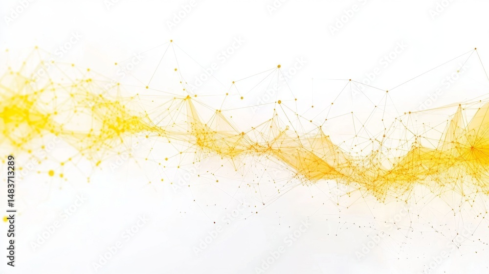 Poster creating a sleek yellow and white digital pattern with a contemporary design focus online graphic de