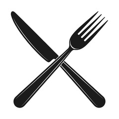 Silhouette of cutlery